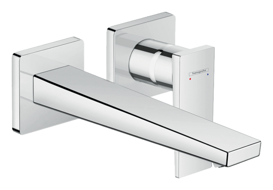 Смеситель для раковины Hansgrohe Metropol, настенный, внешняя часть, цвет Белый матовый