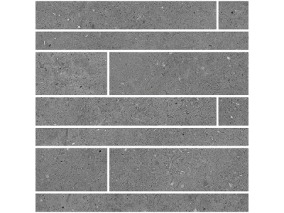 На изображении товар TerratintaCeramics мозаика, керамогранит Lagom Matt Graphite Brick Wall Mosaic 30x60 / 9.5 от официального представителя в Москве