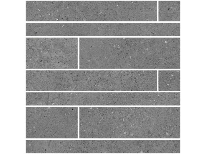 На изображении товар TerratintaCeramics мозаика, керамогранит Lagom Matt Graphite Brick Wall Mosaic 30x60 / 9.5 от официального представителя в Москве