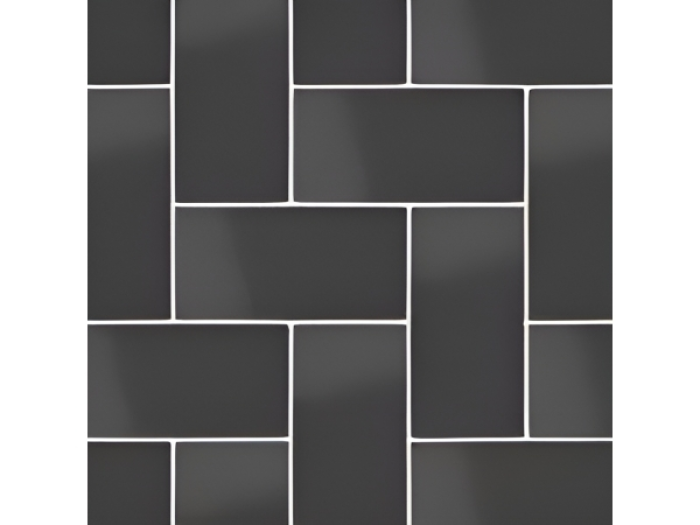 На изображении товар Micro. Керамогранит Microtiles Herringbone Glaze Black 40,2x40,2 от официального представителя в Москве