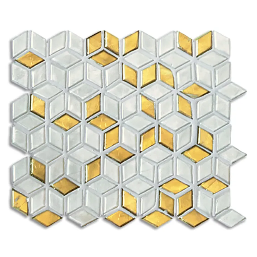 Sicis Стеклянная мозаика Diamond Blends ITEM H1 Finny Blend chips size 23х40 mm sheet size 229x272 mm