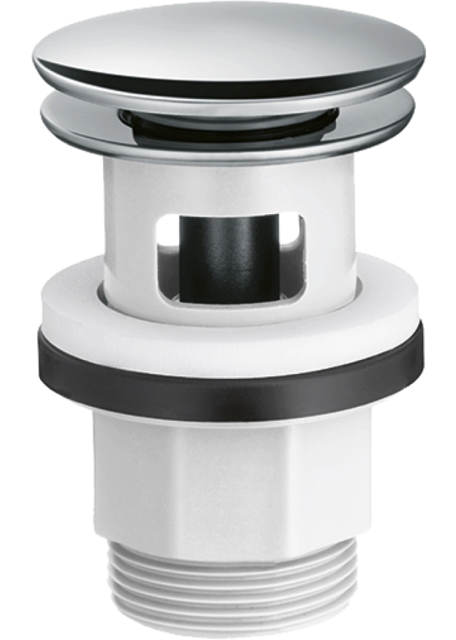 Донный клапан Hansgrohe, для биде и раковины, Push-Open, 1 1/4’, цвет хром