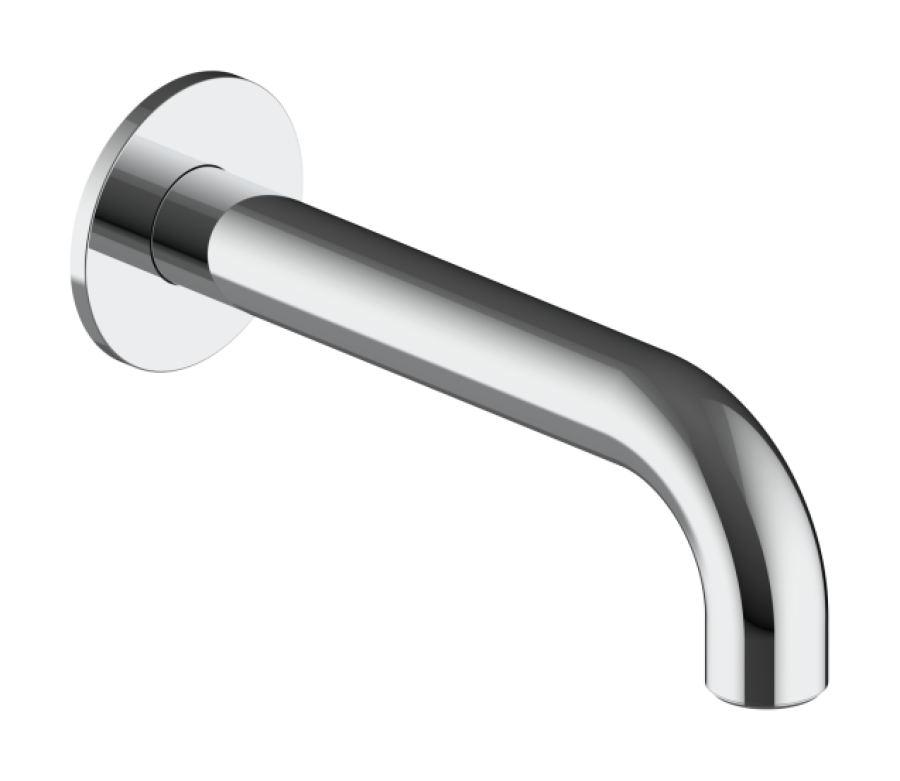 Излив для ванны Bossini Teo, Ø2,8х19 см, для прямого монтажа на стену, соединение G1/2”M, латунь, цвет хром