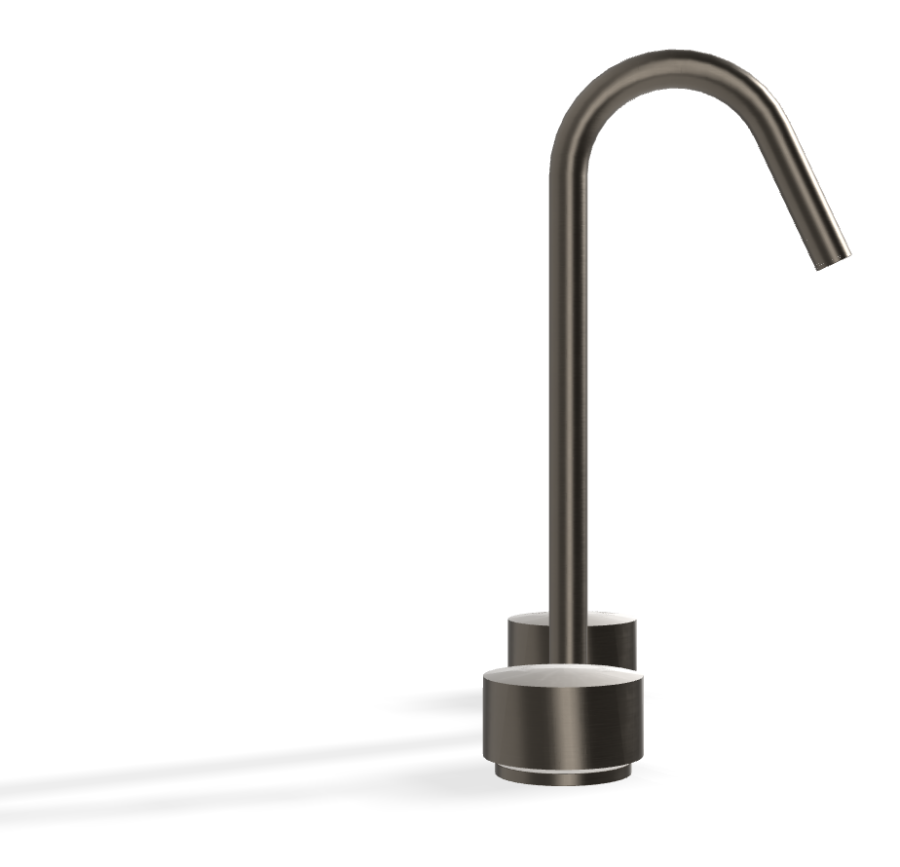 Смеситель для раковины Carlo Frattini SO, без ручек, с вращающимся изливом Ø18 мм, донным клапаном Click-Clack, 2 гибкими шлангами, Н-319 мм, цвет чёрный хром брашированный - изображение 2