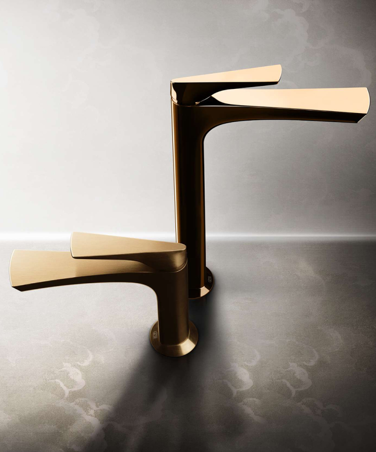 Смеситель для раковины Gessi Ventaglio, без донного клапана, цвет Brass PVD - изображение 1