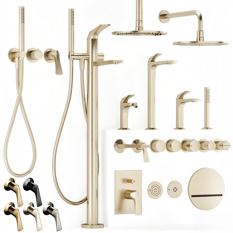 Смеситель для раковины Gessi Ventaglio, без донного клапана, цвет Brass PVD - изображение 3