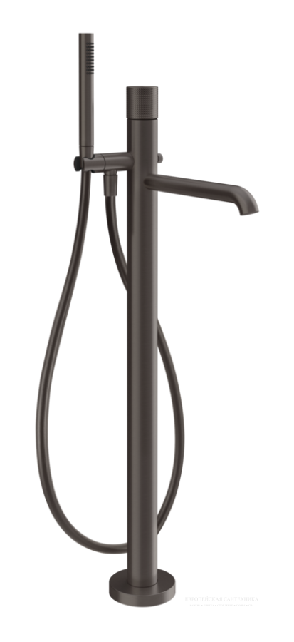 Смеситель для ванны Gessi Habito, напольный, встраиваемый, цвет Black Metal Brushed PVD