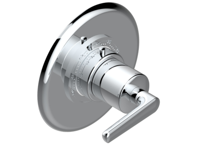 Термостат THG System Smooth Metal with lever, встраиваемый, внешняя часть, под встройку 8105N, 8200N, 8300, цвет хром
