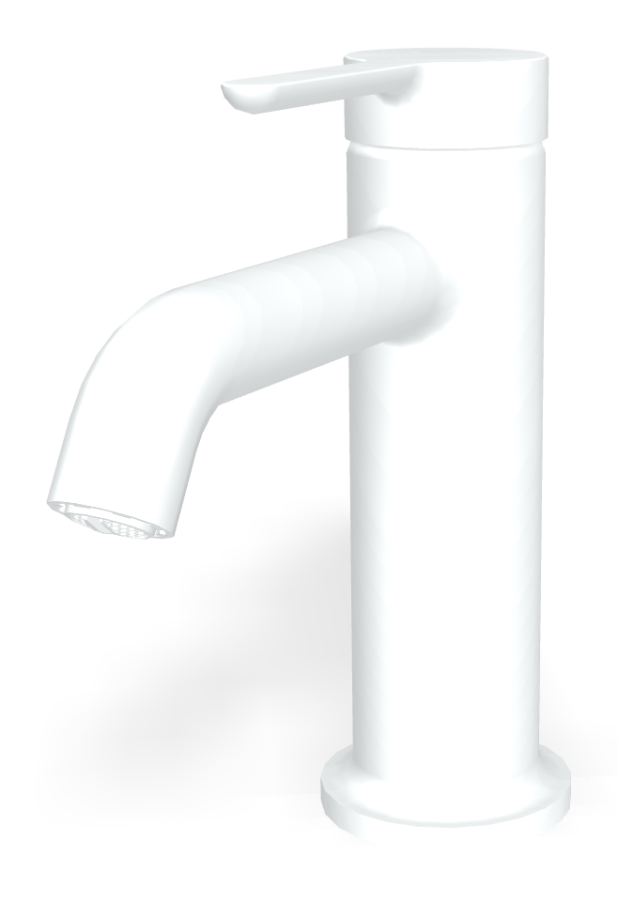 Смеситель для раковины Carlo Frattini Snap, с 2 гибкими шлангами, донным клапаном, глубина 142 мм, цвет белый матовый