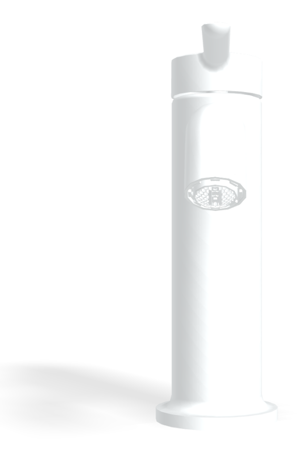 Смеситель для раковины Carlo Frattini Snap, с 2 гибкими шлангами, донным клапаном, глубина 142 мм, цвет белый матовый - изображение 1