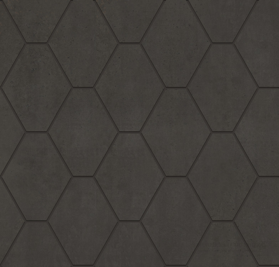 Kronos ceramiche Керамогранит Metallique Noir Mosaico Hexa 32,2x31,1