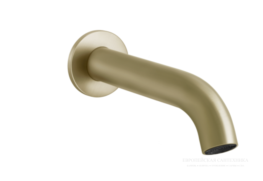 Излив для ванны Gessi 316, настенный, цвет Brass Brushed PVD