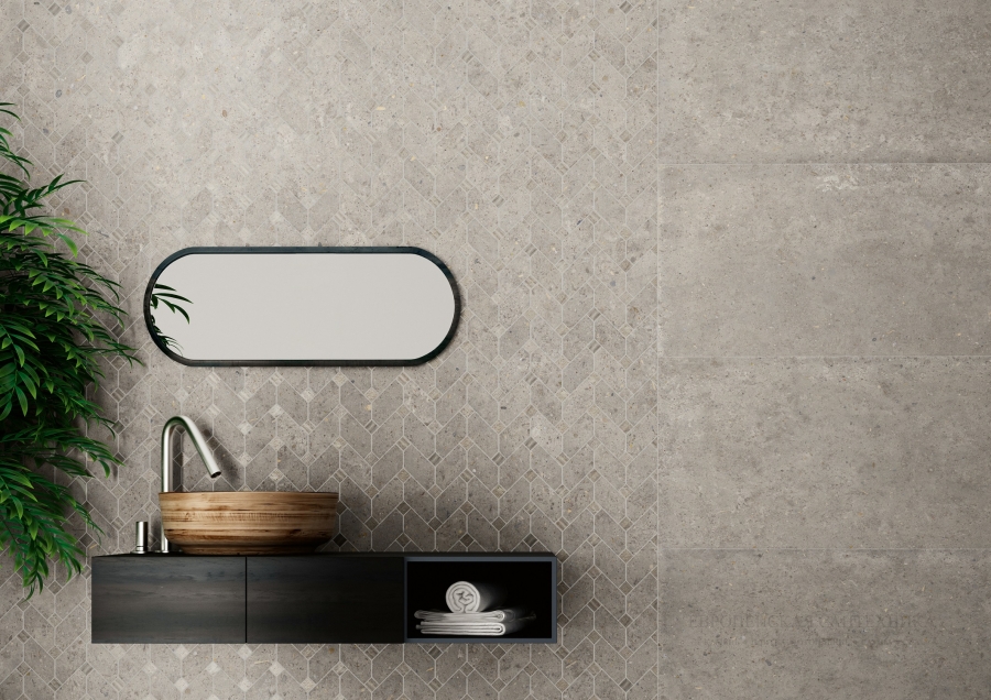 La Fabbrica Ava Керамогранит Agglomerate 30X35 Mosaico Freccia Pearl nat\lap 30x30 - изображение 1