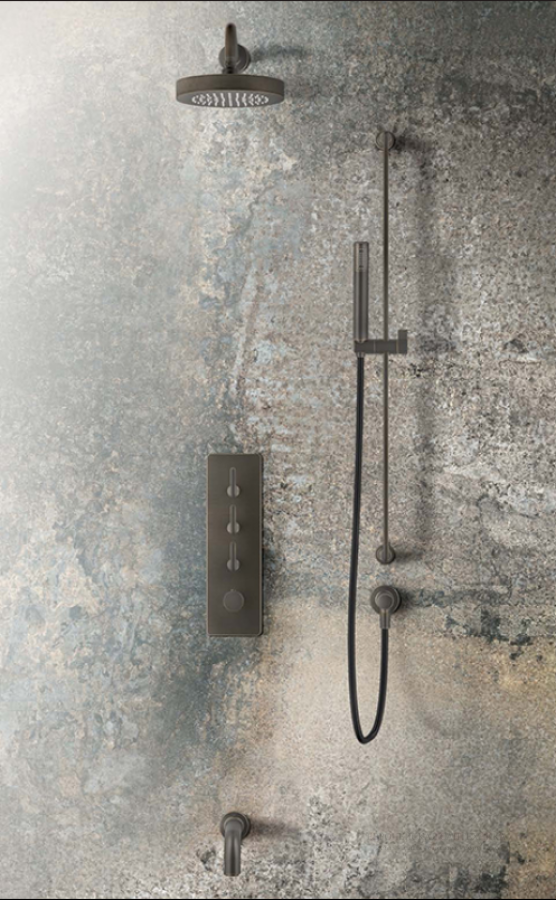 Верхний душ Gessi Inciso Ø220 мм, настенный, цвет Antique Brass - изображение 4