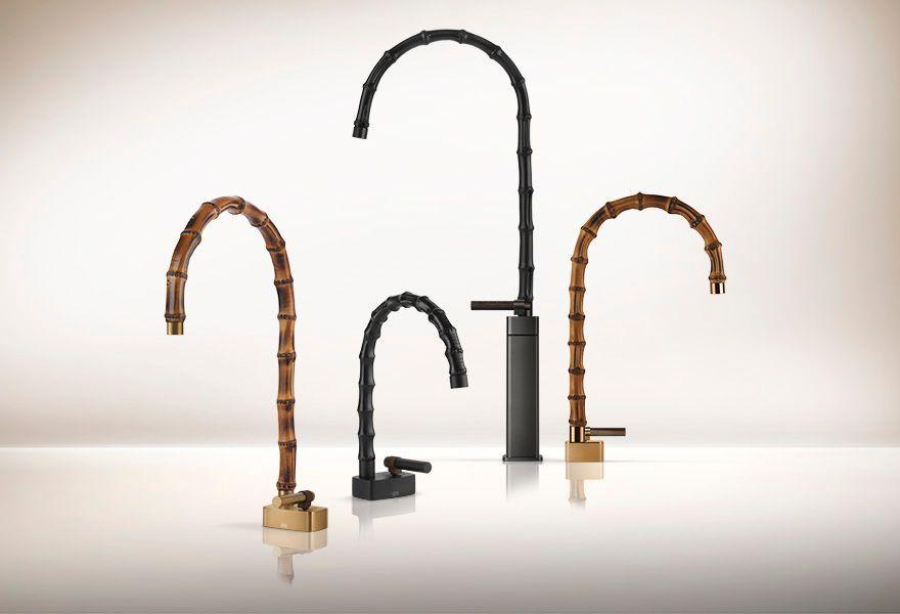 Смеситель для раковины Gessi Jacqueline на 3 отверстия, с низким изливом, с Т-образным вентилем под дерево Nickel PVD - изображение 6