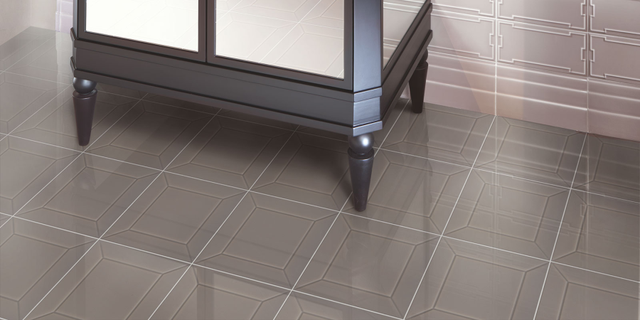 Etruria Керамическая плитка ART DÉCO 12.4X25 Vector Frame C Slate Gray - изображение 2