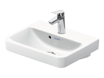 Раковина Duravit No.1 для рук, 450х350 мм, с переливом, 1 отверстие для смесителя, цвет белый