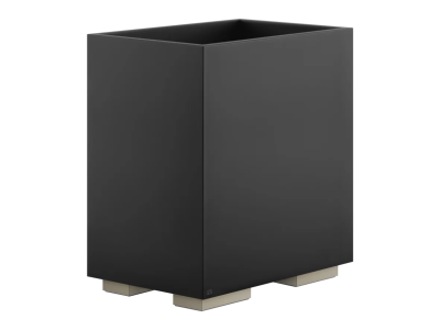 Корзина для мусора Gessi Rettangolo, напольная, цвет Black/Finox Brushed Nickel