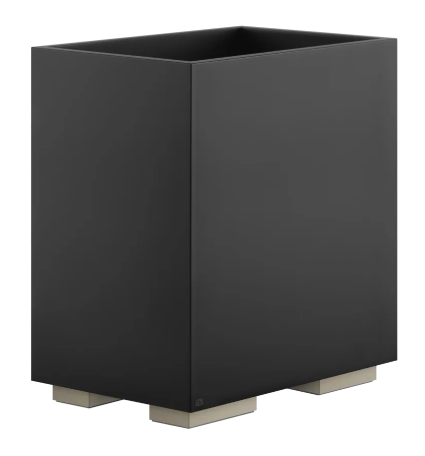 Корзина для мусора Gessi Rettangolo, напольная, цвет Black/Finox Brushed Nickel