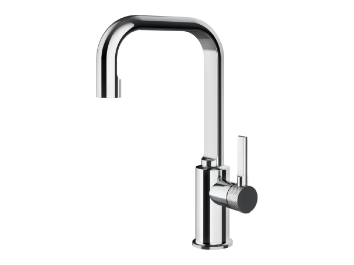 На изображении товар Смеситель для раковины Gessi Inciso, высокий, без донного клапана, высота 31 см, цвет хром от официального представителя в Москве