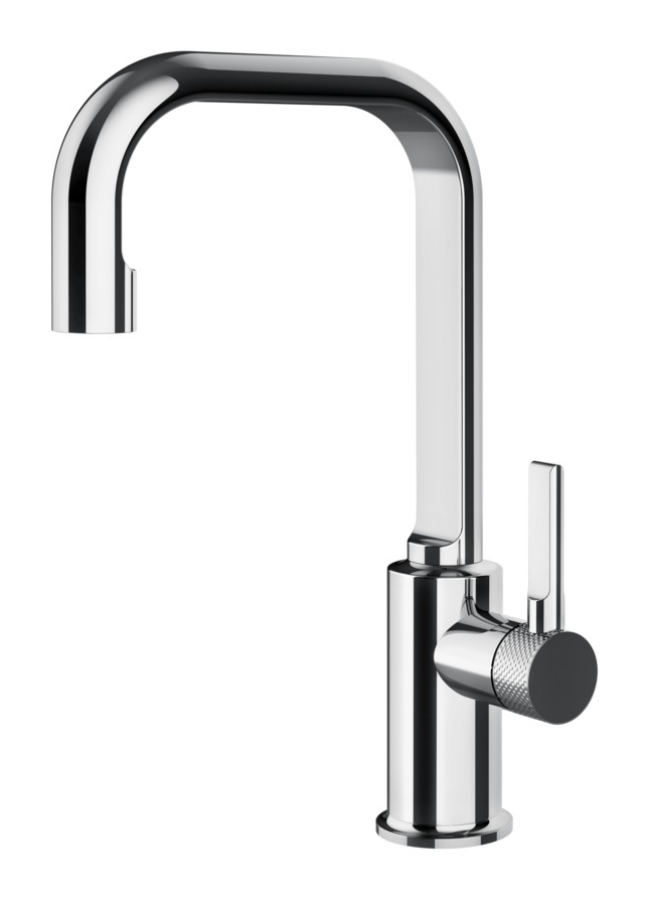 Смеситель для раковины Gessi Inciso, высокий, без донного клапана, высота 31 см, цвет хром