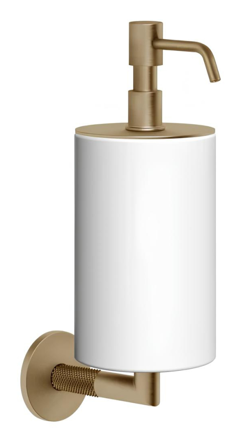 Дозатор Gessi Anello, настенный, цвет White/Warm Bronze Brushed PVD