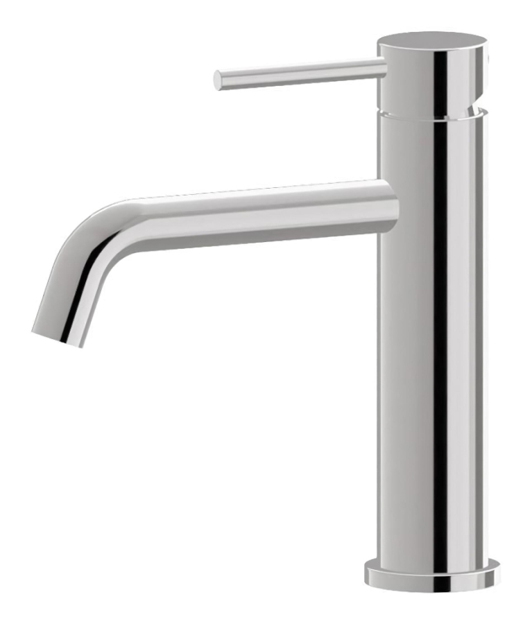 Смеситель для раковины Newform Xt, h200 мм, однорычажный, на 1 отв-е, излив 150 мм, без донного клапана, шланги с внутренней резьбой, цвет PVD glossy gold