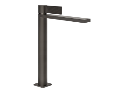 Cмеситель для раковины Gessi Inverso, высокий, с изливом 199 мм, без донного клапана, цвет Black Metal Brushed PVD