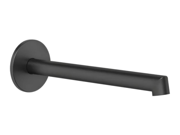 На изображении товар Излив Gessi, настенный, 209 мм, цвет Matte Black от официального представителя в Москве