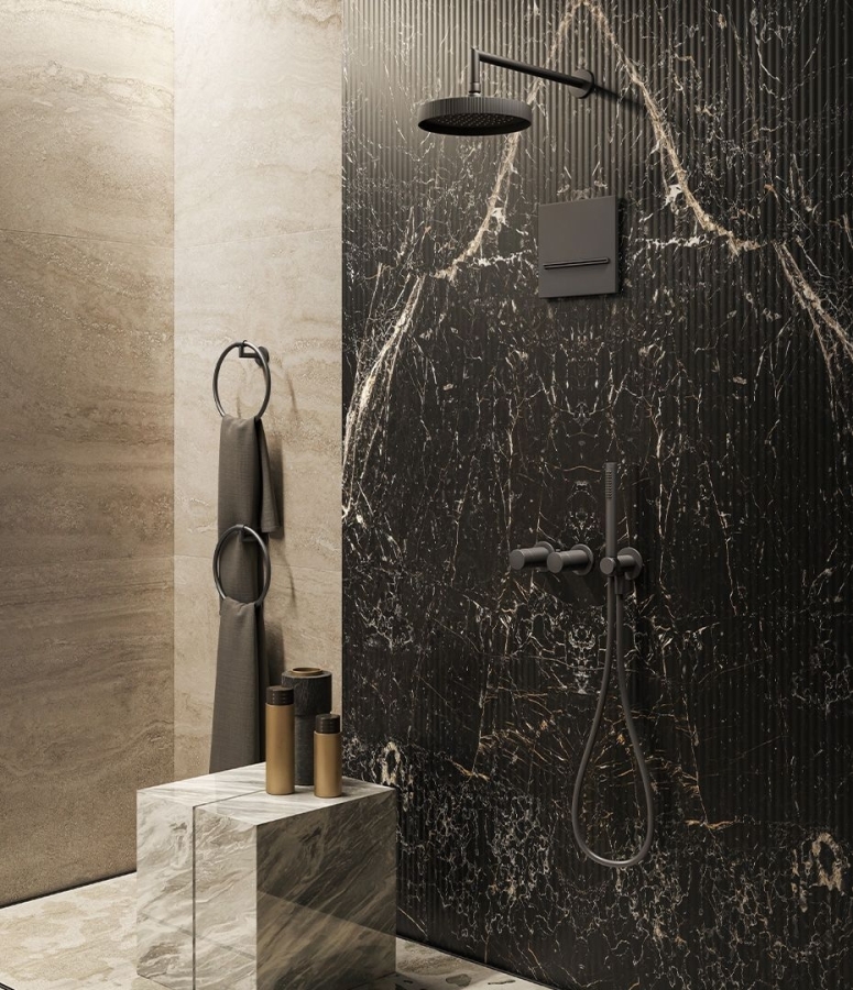 Ручной душ Gessi Anello, с держателем и шланговым подсоединением, цвет Matte Black - изображение 1
