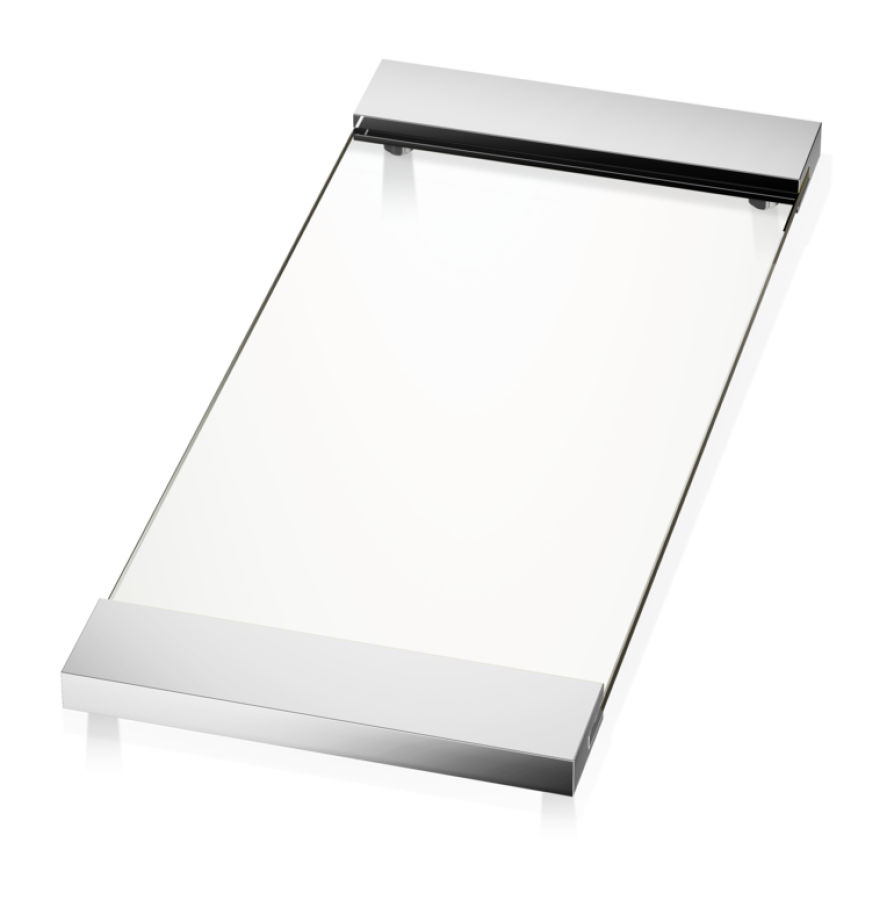 Поднос Decor Walther Corner TAB 37, стекло прозрачное, цвет /хром