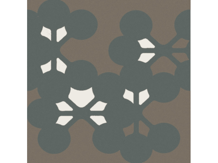 На изображении товар Mutina Керамогранит Azulej Flores Nero 20x20 от официального представителя в Москве