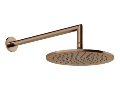 На изображении товар Верхний душ Gessi Anello, Ø250 мм, шарнирный, Н-145 мм, цвет Copper PVD от официального представителя в Москве