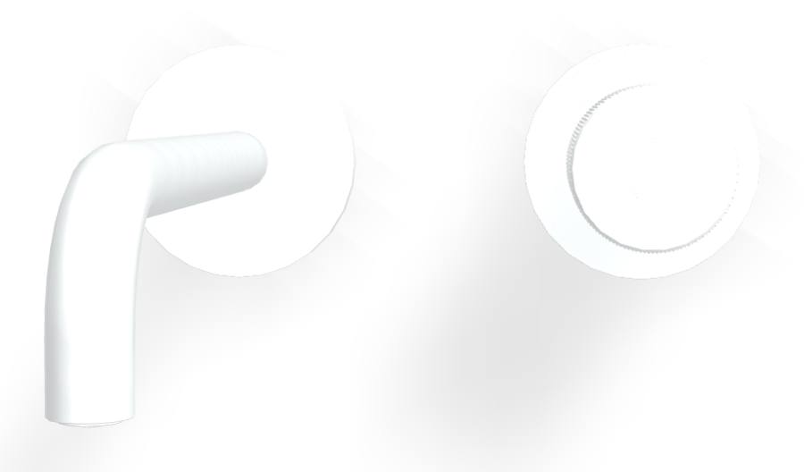 Смеситель для раковины Carlo Frattini Spillo Tech, ручка G Collection, настенный, с донным клапаном Click-Clack, излив 200 мм, внешняя часть, цвет белый матовый - изображение 1