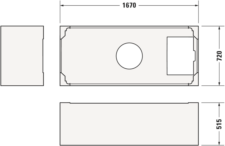 Ванна Duravit D-Code, встраиваемая, 1700x750 мм, центральный выпуск, цвет белый - изображение 6