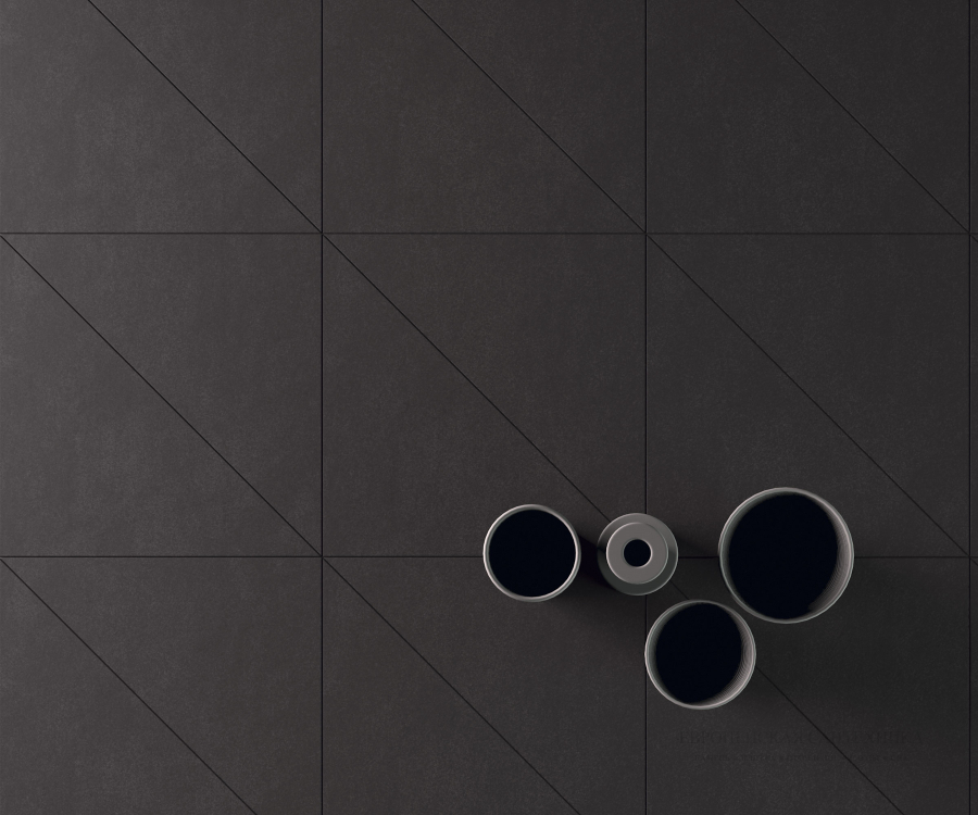 Living Ceramics Керамогранит Cava Pattern 1 Black Natural 59,8x59,8 - изображение 10