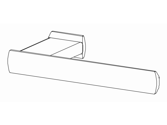 На изображении товар Бумагодержатель CEA Design Ayla, настенный, без крышки, монтаж слева, цвет сатинированная сталь от официального представителя в Москве