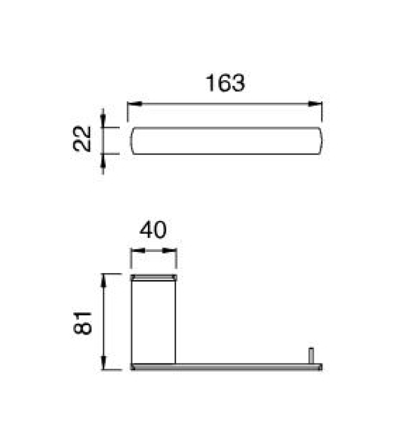 Бумагодержатель CEA Design Ayla, настенный, без крышки, монтаж слева, цвет сатинированная сталь - изображение 1