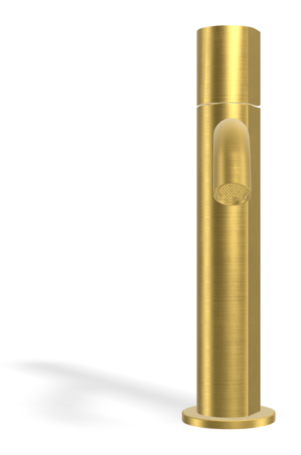 Смеситель для раковины Carlo Frattini SO, с 2 гибкими шлангами, без ручки, без донного клапана, Н-241 мм, цвет золото брашированное - изображение 1