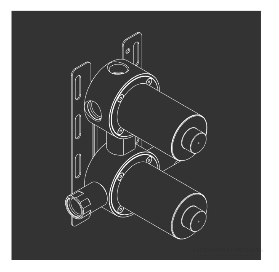 Скрытая часть настенного термостатического смесителя CeaDesign BUILT-IN PARTS PTR22, PTR 22