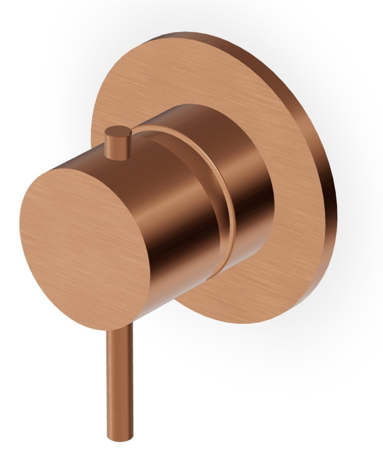 Смеситель для душа Zucchetti Helm, настенный, внешняя часть, цвет Brushed Copper PVD