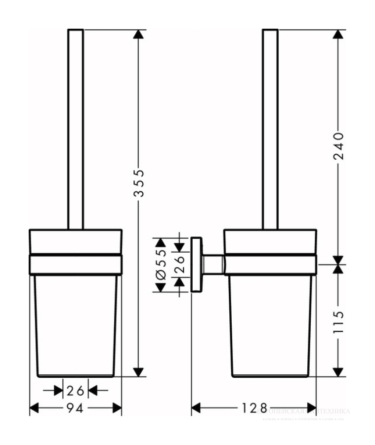 Ёршик Hansgrohe Logis Universal, подвесной, цвет Хром - изображение 1