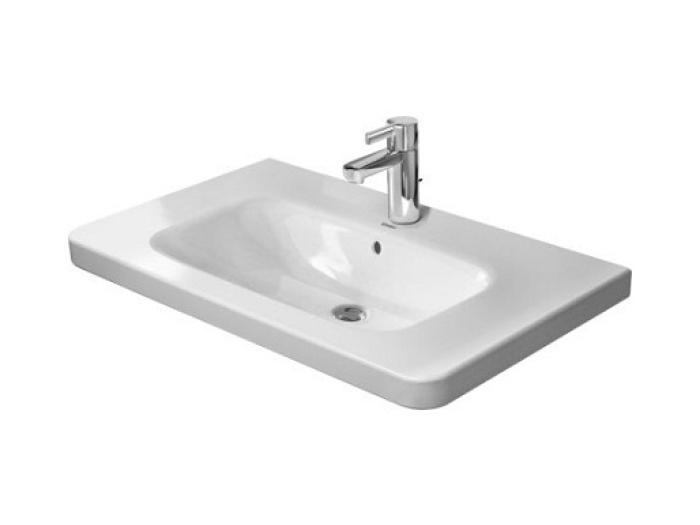 На изображении товар Раковина Duravit DuraStyle для мебели, 800x480 мм, с 1 отверстием под смеситель, цвет белый от официального представителя в Москве