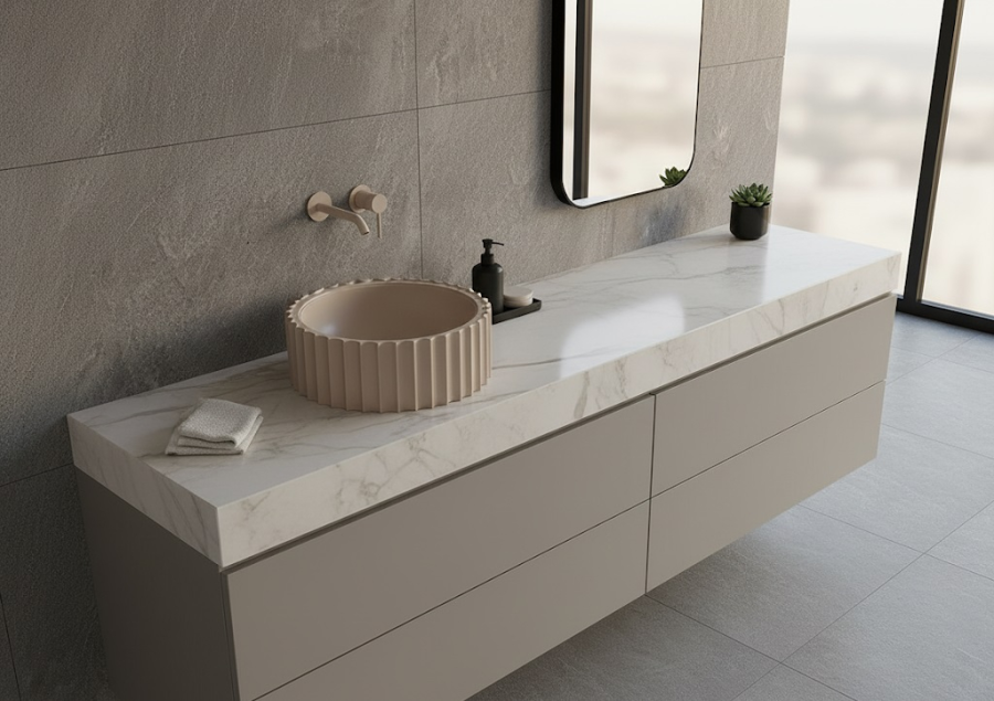 Раковина Flaminia Settecento Cut накладная, Ø440х160 мм, цвет Argilla - изображение 2