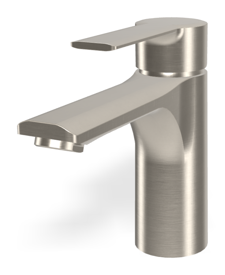 Смеситель для раковины Carlo Frattini Mast, однорычажный, с донным клапаном 1"1/4 с переливом, 2 гибкими шлангами, Н-146 мм, цвет никель брашированный