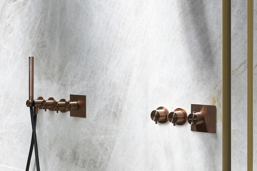 Шланговое подсоединение Gessi, с держателем лейки, цвет Copper Brushed PVD - изображение 1