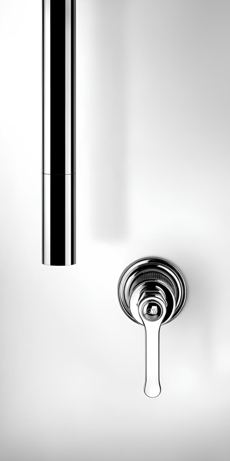 Смеситель Gessi Venti20, настенный, на 1 выход, встраиваемый, цвет Finox Brushed Nickel - изображение 1