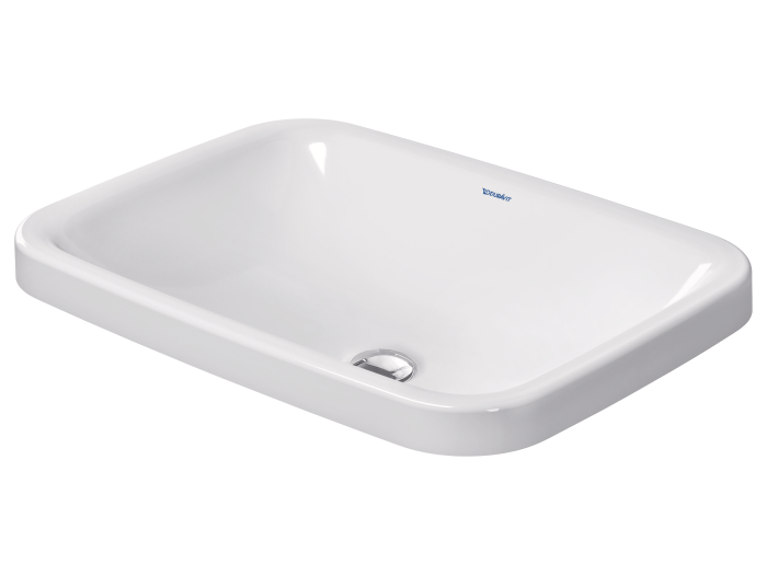 На изображении товар Раковина Duravit DuraStyle встраиваемая сверху, 600х430 мм, без перелива, без плоскости под смеситель, цвет белый с покрытием WonderGliss от официального представителя в Москве