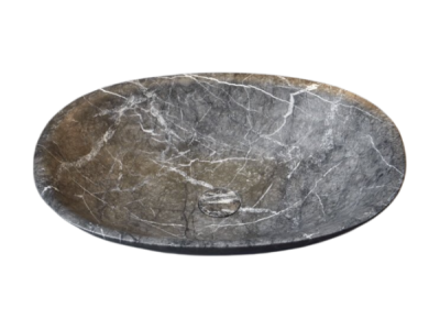 На изображении товар Раковина Antonio Lupi Servo_Stone, для установки на столешницу, 630x450 мм, мрамор Grigio Lavico от официального представителя в Москве
