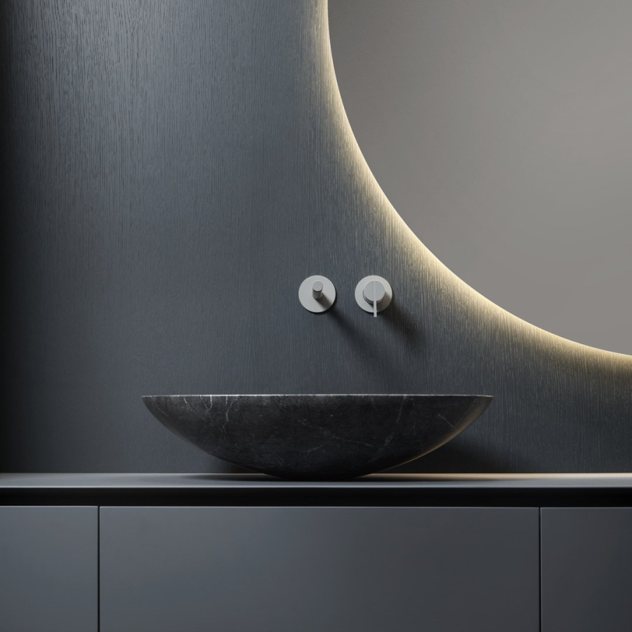 Раковина Antonio Lupi Servo_Stone, для установки на столешницу, 630x450 мм, мрамор Grigio Lavico - изображение 2